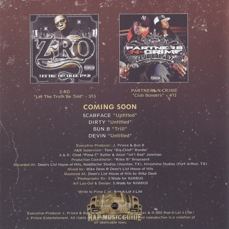 Pimp C The Sweet James Jones Stories CD Rap Music Guide